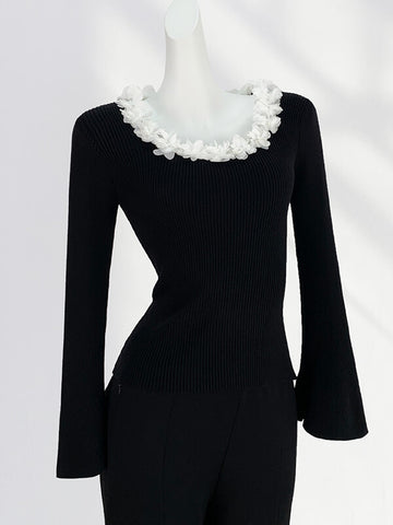 Airchics hauts col rond manches évasées femme élégant